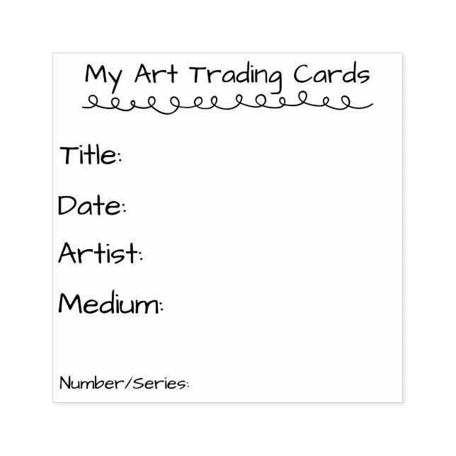 Art Trading Card Information Stamp (Imprint)