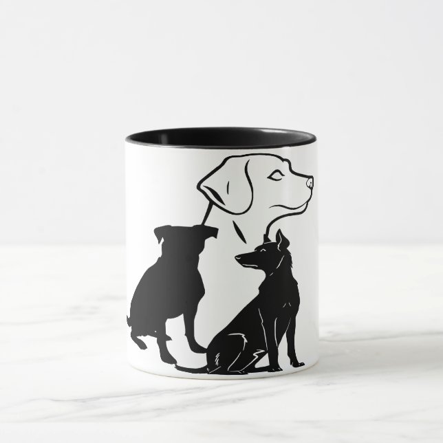 Art Trio of Loyal Paws  Mug (Center)
