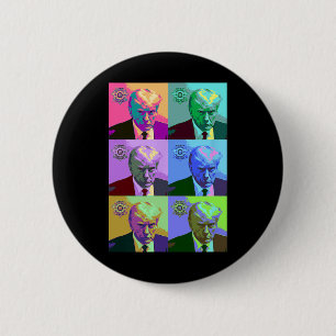 Art Trump Mugshot  Button