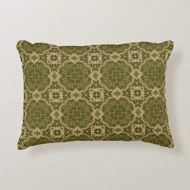 Art vintage damask pattern accent pillow (Front)