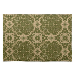 Art vintage damask pattern cloth placemat
