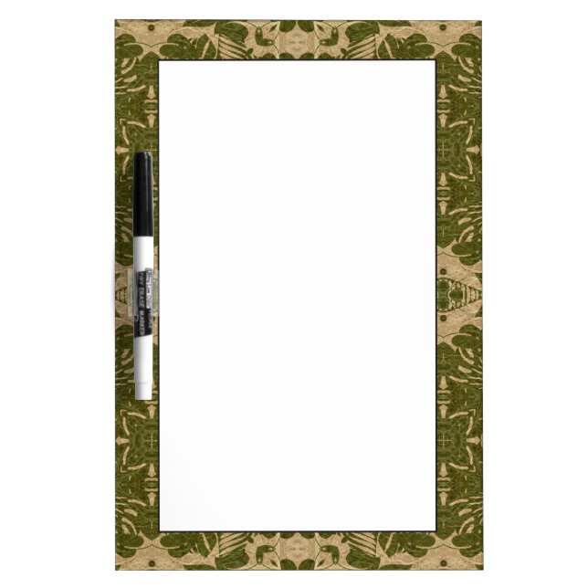 Art vintage damask pattern dry erase board (Front)