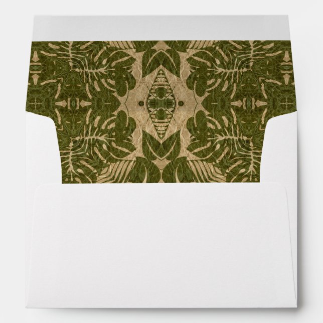 Art vintage damask pattern envelope (Back (Bottom))