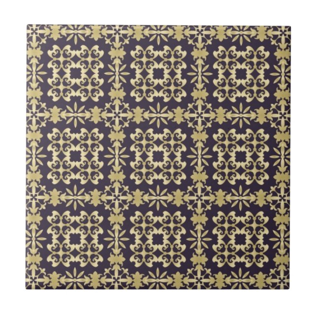 Art vintage damask pattern, golden tile (Front)