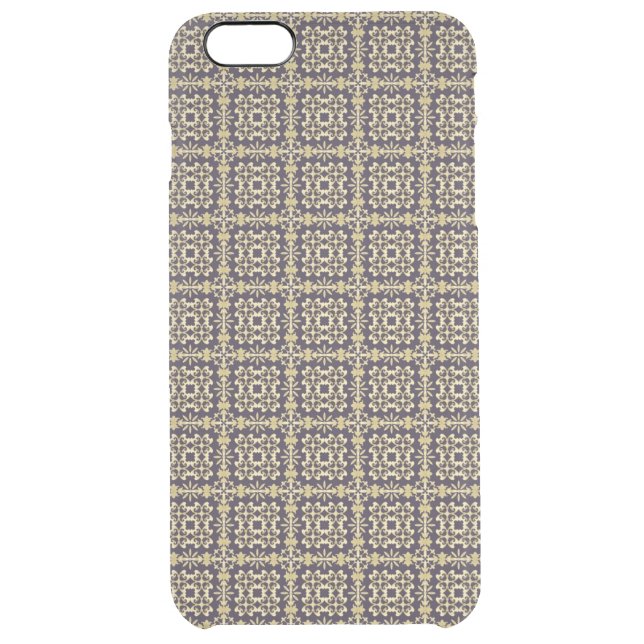 Art vintage damask pattern, golden uncommon iPhone case (Back)