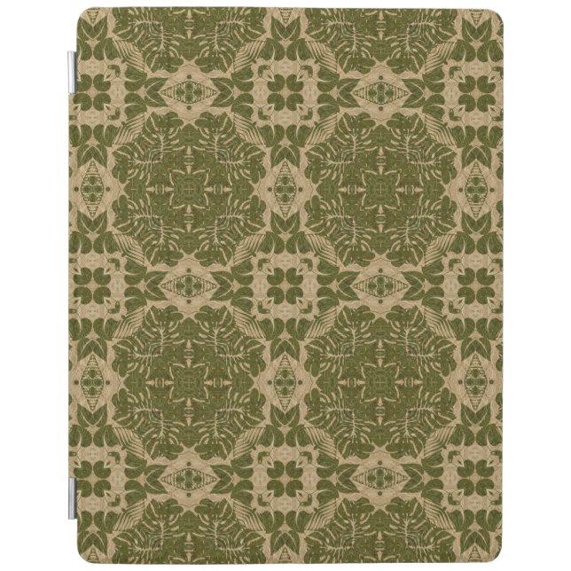 Art vintage damask pattern iPad smart cover (Front)