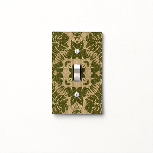 Art vintage damask pattern light switch cover (In Situ)