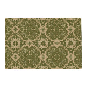 Art vintage damask pattern placemat