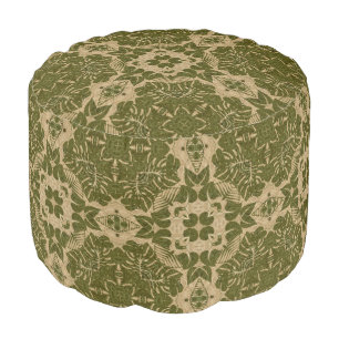 Art vintage damask pattern pouf