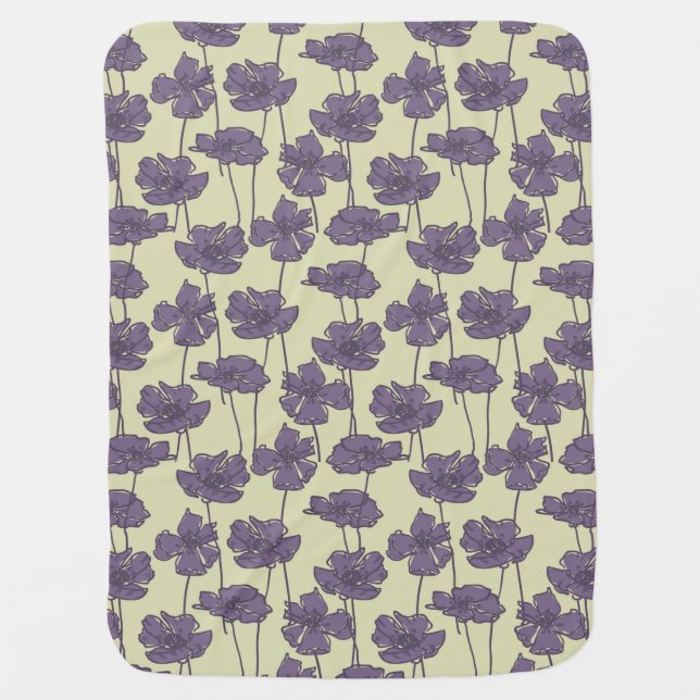 Art vintage floral pattern background baby blanket (Front)