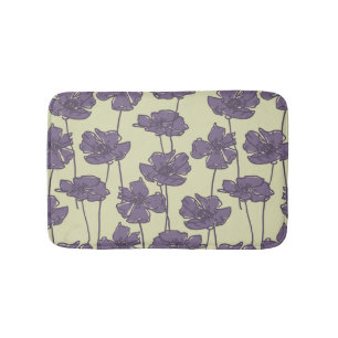 Art vintage floral pattern background bathroom mat