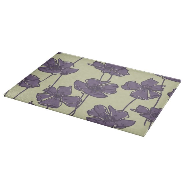 Art vintage floral pattern background cutting board (Corner)
