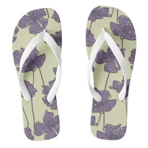 Art vintage floral pattern background flip flops