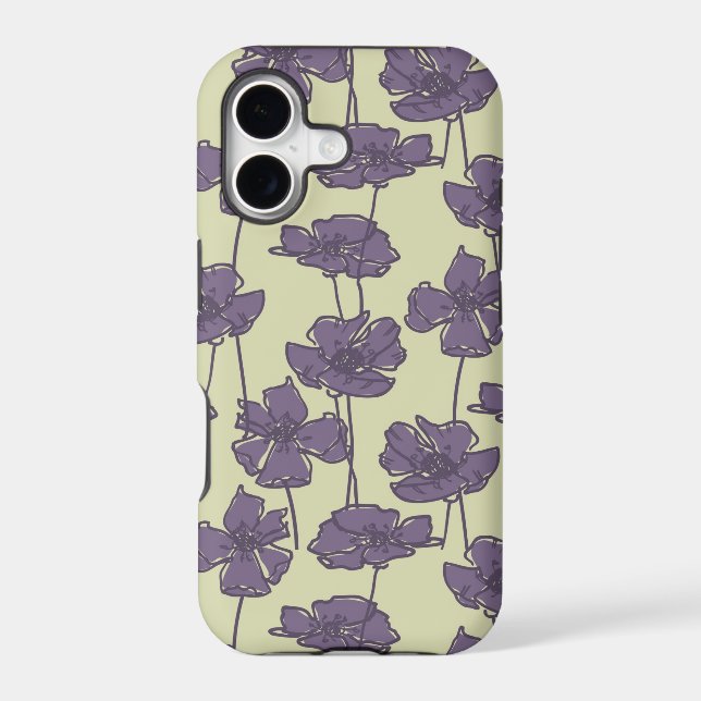 Art vintage floral pattern background iphone case (Back)