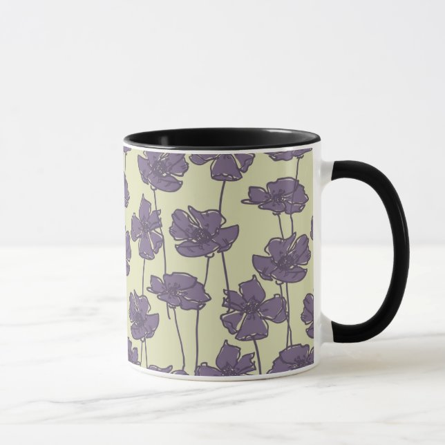 Art vintage floral pattern background mug (Right)
