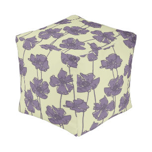 Art vintage floral pattern background pouf