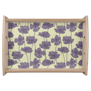 Art vintage floral pattern background serving tray