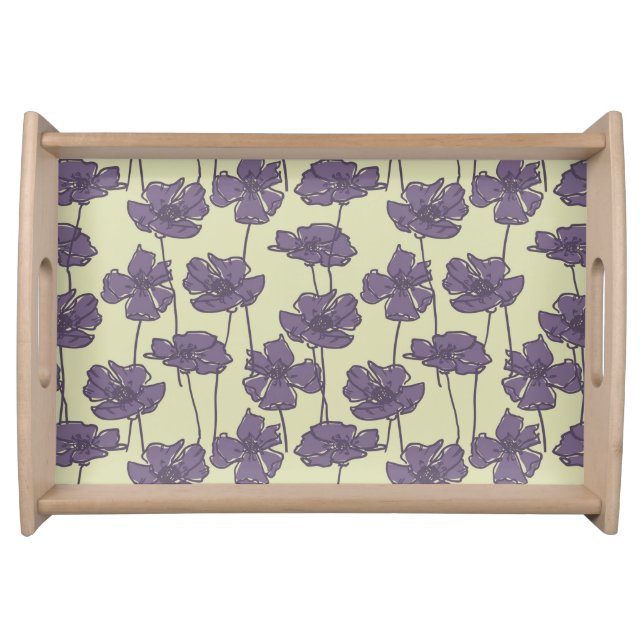 Art vintage floral pattern background serving tray (Front)