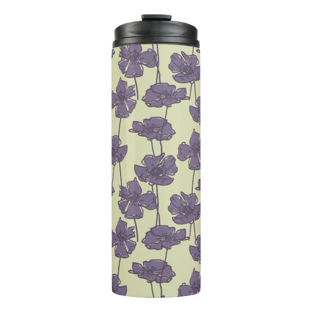 Art vintage floral pattern background thermal tumbler (Front)
