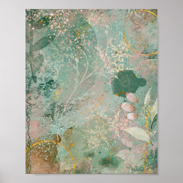 Art Vintage Illustration Floral Quote Watercolor Poster | Zazzle