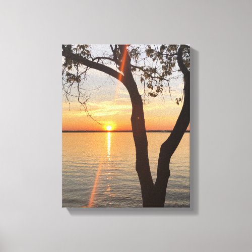 art wall art Sunset On St Lawrence River Canvas Print