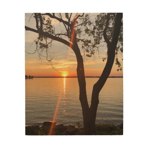 art wall art Sunset On St Lawrence River Wood Wall Art