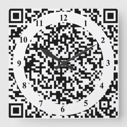 Art Wall Clock with QR Code _ Modern