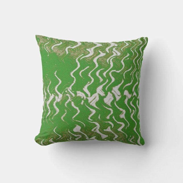 Art waves modern throw pillow (Front)