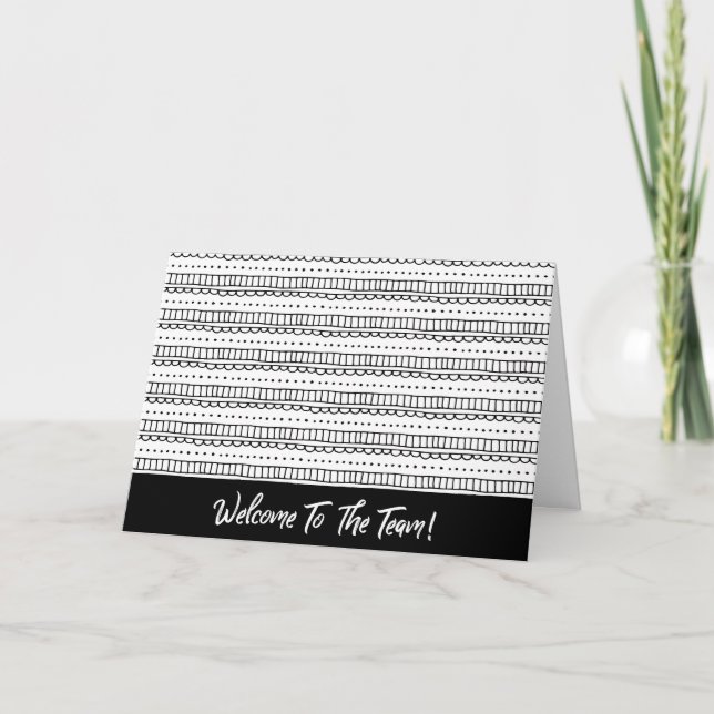 Art Welcome to the Team New Employee Job Welcoming Card (Front)