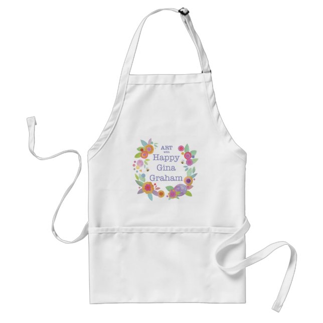 Art with Happy Gina Graham Adult Apron (Front)