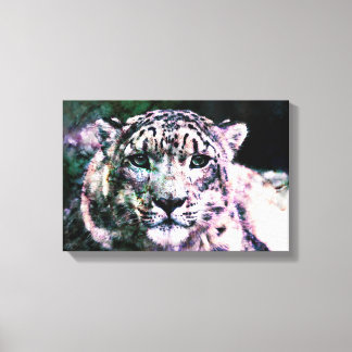 Art - Wrapped Canvas - Snow Leopard Mixed Media Print