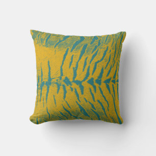 Art zebra tiger 3 throw pillow