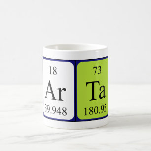 Arta periodic table name mug