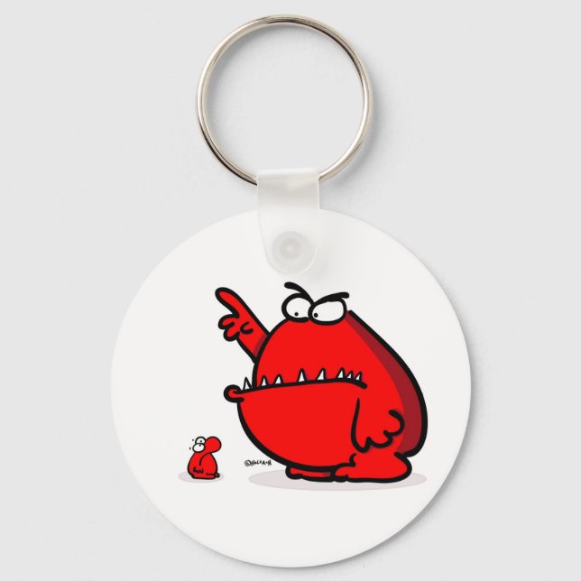 Artcartoon_sod_off_monster Keychain (Front)