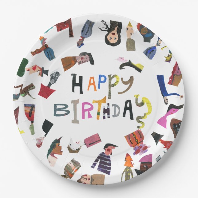 ARTCHER HAPPY BIRTHDAY PAPER PLATES (Front)