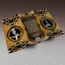ArtDeco Earth Energy Gold Tribal Geometric Trifold