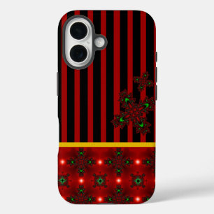 Artdeco Flowers in Retro Style iPhone 16 Case