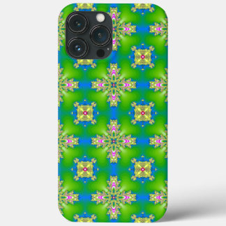 Artdeco Flowers in Retro Style iPhone 13 Pro Max Case