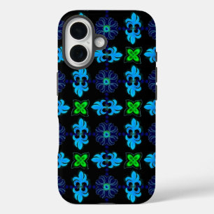 Artdeco Flowers in Retro Style iPhone 16 Case