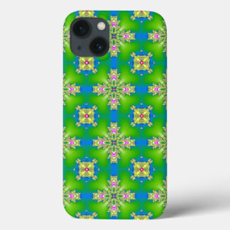 Artdeco Flowers in Retro Style iPhone 13 Case