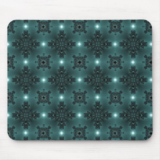 Artdeco Flowers in Retro Style Mouse Pad (Front)