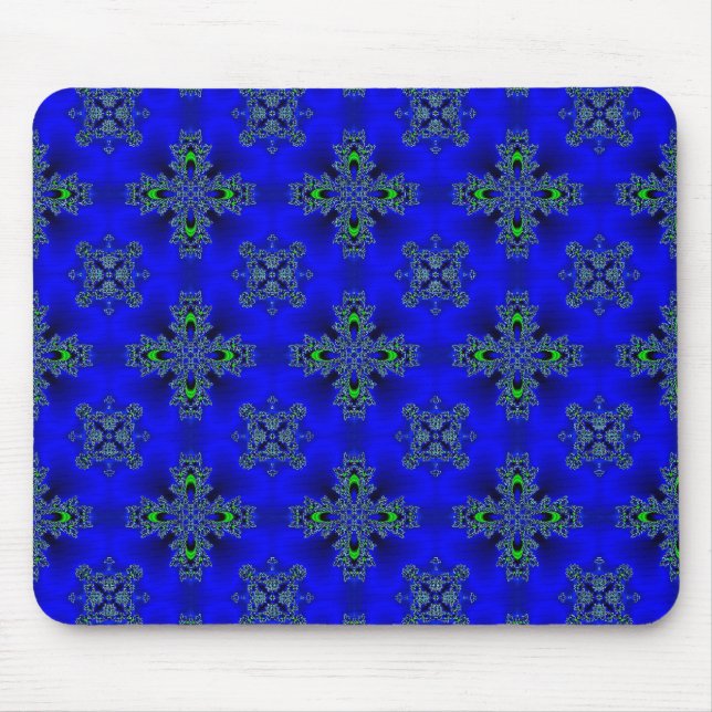 Artdeco Flowers in Retro Style Mouse Pad (Front)