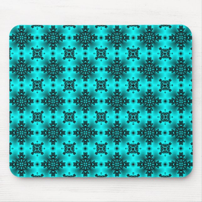 Artdeco Flowers in Retro Style Mouse Pad (Front)