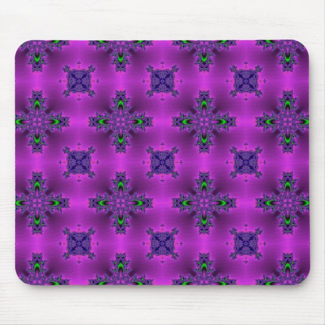 Artdeco Flowers in Retro Style Mouse Pad (Front)