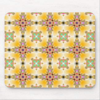 Artdeco Flowers in Retro Style Mouse Pad