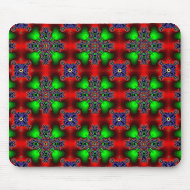 Artdeco Flowers in Retro Style Mouse Pad (Front)