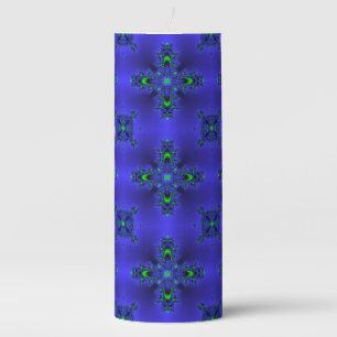 Artdeco Flowers in Retro Style Pillar Candle