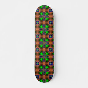 Artdeco Flowers in Retro Style Skateboard