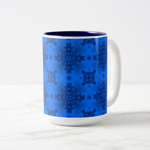 Artdeco Flowers in Retro Style Two_Tone Coffee Mug