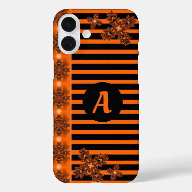 Artdeco Flowers in Retro Style with monogram Case-Mate iPhone Case (Back)